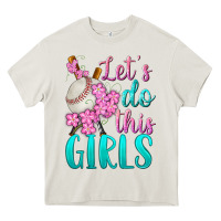 Cream let's do this girls baseball Heavy Core Tee - BundleAndBundleShop