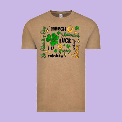 St. Patricks Day Doodle Vintage Tee Designed By Maliassmallbusiness