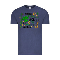 Vintage Denim st. patricks day doodle Vintage Tee - MaliasSmallBusiness