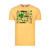 Vintage Mustard st. patricks day doodle Vintage Tee - MaliasSmallBusiness