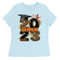 Baby Blue gold senıor 2023 Ladies Tee - AdoDesignShop