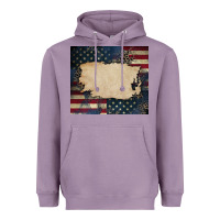 Lavender American flag add your text Heavyweight Hoodie - CowGirlArtShop