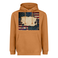 Meerkat American flag add your text Heavyweight Hoodie - CowGirlArtShop