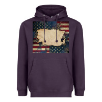Plum American flag add your text Heavyweight Hoodie - CowGirlArtShop
