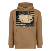 Toasted Coconut American flag add your text Heavyweight Hoodie - CowGirlArtShop