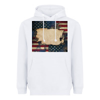 White American flag add your text Heavyweight Hoodie - CowGirlArtShop