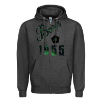 Charcoal Heather Born In 1955 Zipper Hoodie - Bettercallsaul