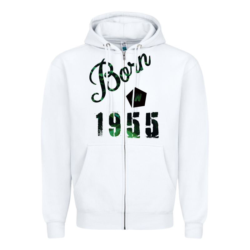Born In 1955 Zipper Hoodie by Bettercallsaul | Teevron