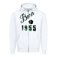 White Born In 1955 Zipper Hoodie - Bettercallsaul