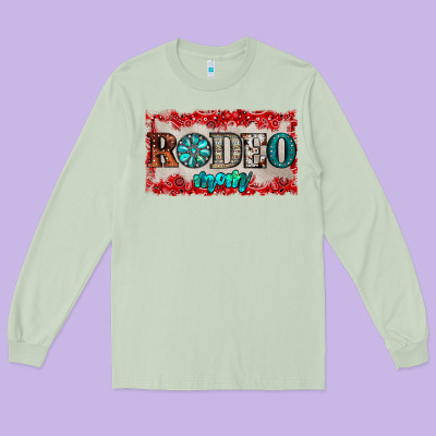 Rodeo Mom Long Sleeve Tee Designed By Jahusdesignshop