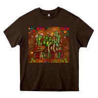 Chocolate Brown feliz navidad cactus Heavy Core Tee - JahusDesignShop