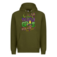 Army Green happy mardi gras yall Premium Hoodie - CowGirlArtShop