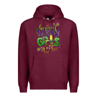 Burgundy happy mardi gras yall Premium Hoodie - CowGirlArtShop