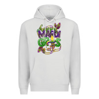 Dove Grey happy mardi gras yall Premium Hoodie - CowGirlArtShop