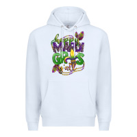 White happy mardi gras yall Premium Hoodie - CowGirlArtShop