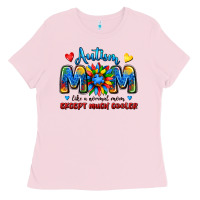 Bubblegum Pink autism mom like a normal mom except much cooler Ladies Tee - JahusDesignShop