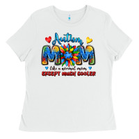 White autism mom like a normal mom except much cooler Ladies Tee - JahusDesignShop