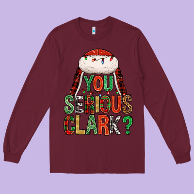 You Serious Clark Long Sleeve Tee Designed By Nancycooperartshop