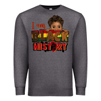 Charcoal Heather i am black history black boy peekaboo juneteenth Premium Sweatshirt - CowGirlArtShop