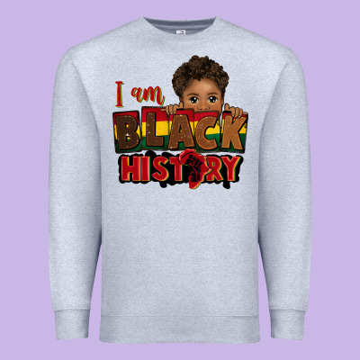 I Am Black History Black Boy Peekaboo Juneteenth Premium Sweatshirt Designed By Cowgirlartshop