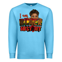 Ocean Blue i am black history black boy peekaboo juneteenth Premium Sweatshirt - CowGirlArtShop