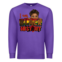 Purple i am black history black boy peekaboo juneteenth Premium Sweatshirt - CowGirlArtShop