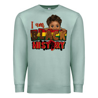 Seafoam i am black history black boy peekaboo juneteenth Premium Sweatshirt - CowGirlArtShop