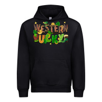Black Western Lucky Urban Hoodie - FaDigitalArtStudio