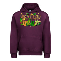 Mauve Wine Western Lucky Urban Hoodie - FaDigitalArtStudio
