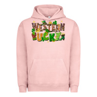 Pigment Salmon Western Lucky Urban Hoodie - FaDigitalArtStudio