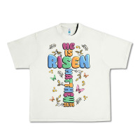 Pistachio he is risen cross Urban Heavy Tee - MaliasSmallBusiness
