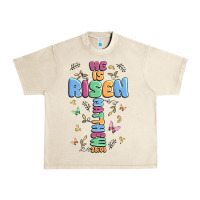 Sandshell he is risen cross Urban Heavy Tee - MaliasSmallBusiness