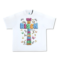 White he is risen cross Urban Heavy Tee - MaliasSmallBusiness