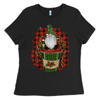 Black gnomes with coffee christmas Ladies Tee - RanaPortraitStore