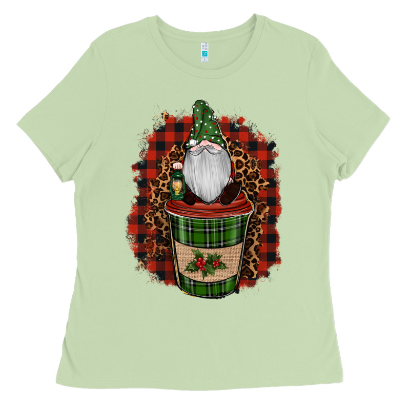 Gnomes With Coffee Christmas Ladies Tee by RanaPortraitStore | Teevron