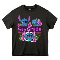Asphalt preview flower stitch 5th grade Heavy Core Tee - AdoDesignShop