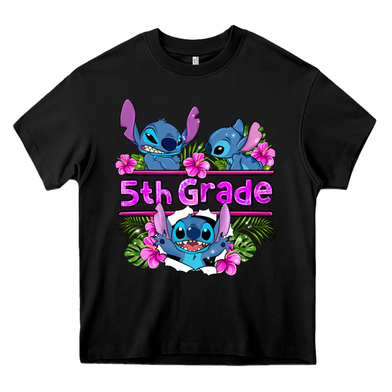 Preview Flower Stitch 5th Grade Heavy Core Tee by AdoDesignShop | Teevron