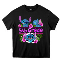 Black preview flower stitch 5th grade Heavy Core Tee - AdoDesignShop