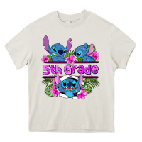 Cream preview flower stitch 5th grade Heavy Core Tee - AdoDesignShop