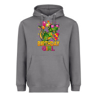 Storm 4th birthday girl t rex pink Heavyweight Hoodie - CowGirlArtShop