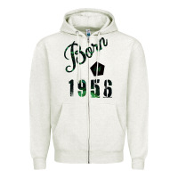 Born In 1956 Zipper Hoodie | Teevron