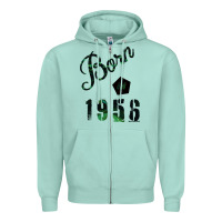 Seafoam Born In 1956 Zipper Hoodie - Bettercallsaul