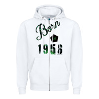 White Born In 1956 Zipper Hoodie - Bettercallsaul