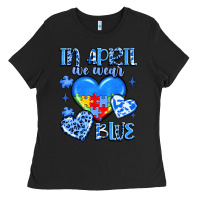 Black in april we wear blue Ladies Tee - JahusDesignShop