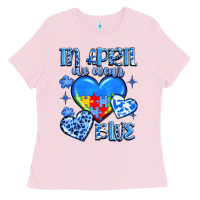 Bubblegum Pink in april we wear blue Ladies Tee - JahusDesignShop