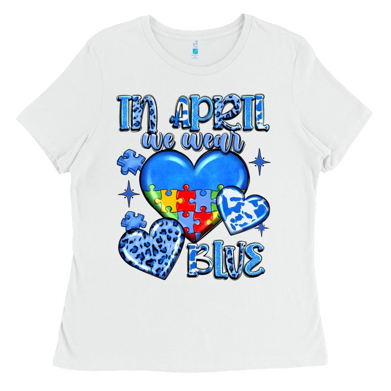 In April We Wear Blue Ladies Tee by JahusDesignShop | Teevron