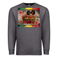 Charcoal Heather i am black history Premium Sweatshirt - CowGirlArtShop
