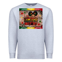 Heather Grey i am black history Premium Sweatshirt - CowGirlArtShop