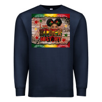 Navy i am black history Premium Sweatshirt - CowGirlArtShop