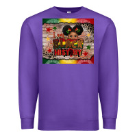 Purple i am black history Premium Sweatshirt - CowGirlArtShop